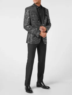 PHILIPP PLEIN Marynarka 4947 Czarny Fitted Fit