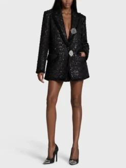 PHILIPP PLEIN Marynarka 31266 Czarny Loose Fit