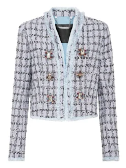 PHILIPP PLEIN Marynarka 4789 Niebieski jasny Loose Fit
