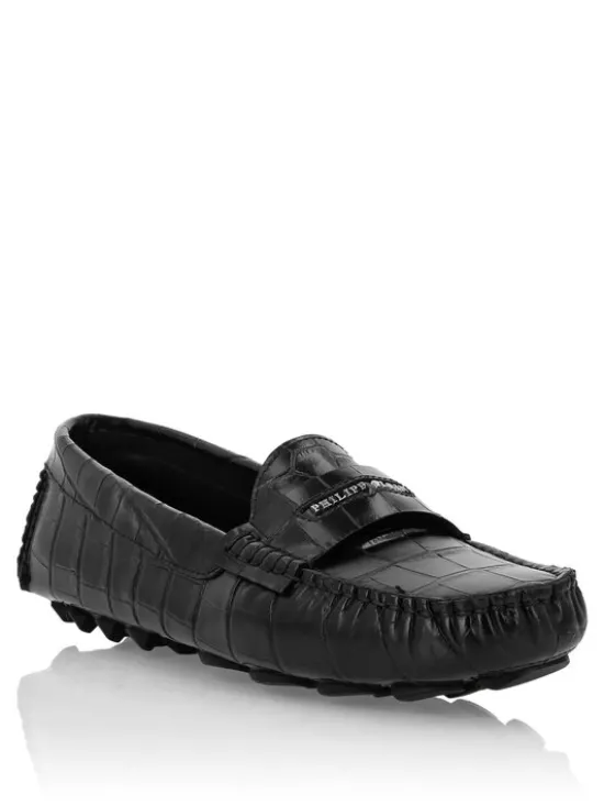 PHILIPP PLEIN Mokasyny 25635 Czarny