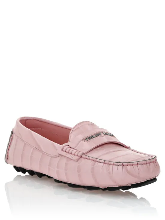 PHILIPP PLEIN Mokasyny 25635 Różowy