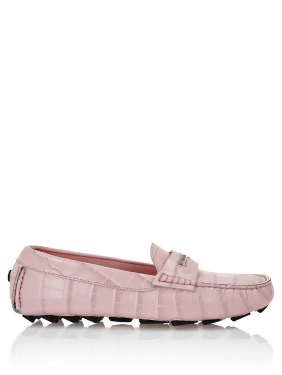 PHILIPP PLEIN Mokasyny 25635 Różowy