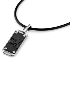 PHILIPP PLEIN Naszyjnik $Kull Bones PJWEA05NU Czarny