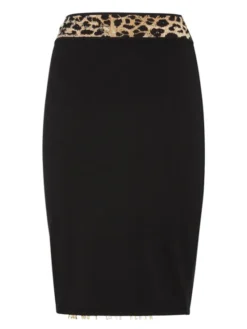 PHILIPP PLEIN Spódnica midi 7175 Czarny Regular Fit