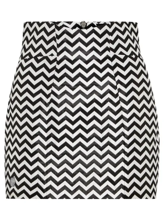 PHILIPP PLEIN Spódnica mini 21851 Biały Short Fit