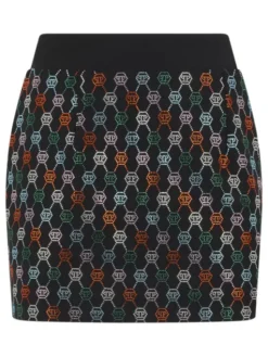 PHILIPP PLEIN Spódnica mini 29126 Czarny Slim Fit