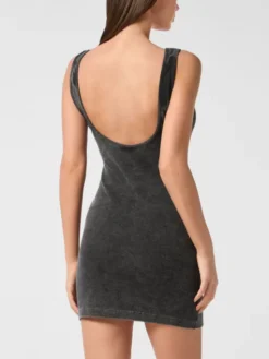 PHILIPP PLEIN Sukienka codzienna 27349 Beżowy Regular Fit