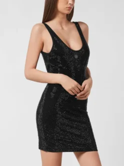 PHILIPP PLEIN Sukienka codzienna 26489 Czarny Regular Fit