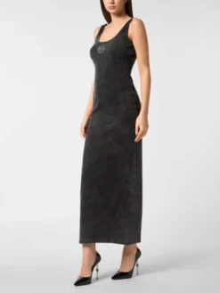 PHILIPP PLEIN Sukienka codzienna 27351 Beżowy Regular Fit