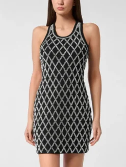 PHILIPP PLEIN Sukienka codzienna 27347 Czarny Regular Fit