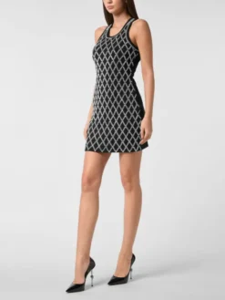 PHILIPP PLEIN Sukienka codzienna 27347 Czarny Regular Fit