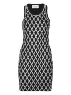 PHILIPP PLEIN Sukienka codzienna 27347 Czarny Regular Fit