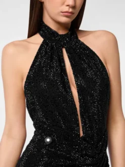 PHILIPP PLEIN Sukienka wieczorowa 27313 Czarny Regular Fit