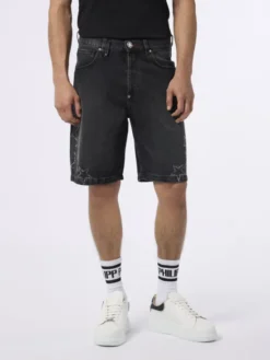 PHILIPP PLEIN Szorty jeansowe 29786 Czarny Regular Fit