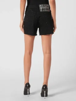 PHILIPP PLEIN Szorty jeansowe 1991 Czarny Skinny Fit