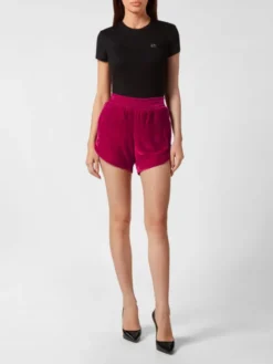 PHILIPP PLEIN Szorty materiałowe 2097 Różowy Short Fit