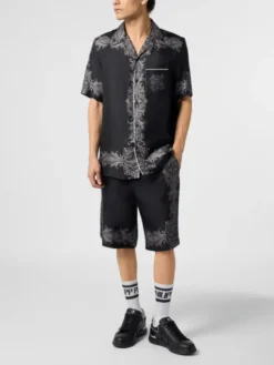 PHILIPP PLEIN Szorty materiałowe 31218 Czarny Regular Fit