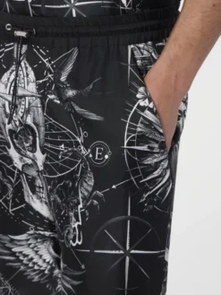 PHILIPP PLEIN Szorty materiałowe 29001 Czarny Regular Fit