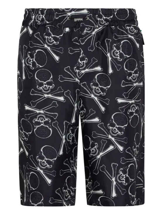 PHILIPP PLEIN Szorty materiałowe 9653 Czarny Regular Fit