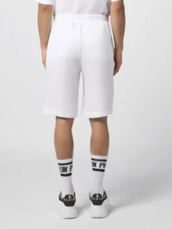 PHILIPP PLEIN Szorty materiałowe 30490 Biały Regular Fit