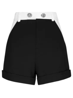 PHILIPP PLEIN Szorty materiałowe 11179 Czarny Slim Fit