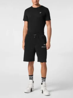 PHILIPP PLEIN Szorty sportowe 31711 Czarny Jogger Fit