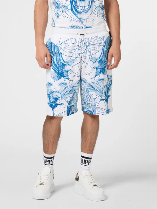 PHILIPP PLEIN Szorty sportowe 29859 Biały Jogger Fit