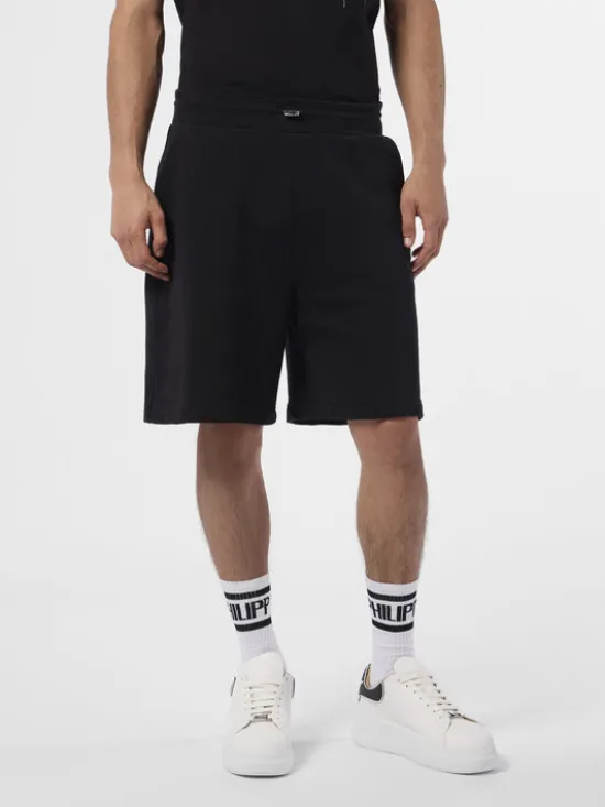 PHILIPP PLEIN Szorty sportowe 29831 Czarny Jogger Fit