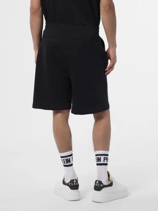PHILIPP PLEIN Szorty sportowe 29831 Czarny Jogger Fit