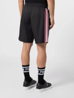 PHILIPP PLEIN Szorty sportowe 31124 Czarny Jogger Fit