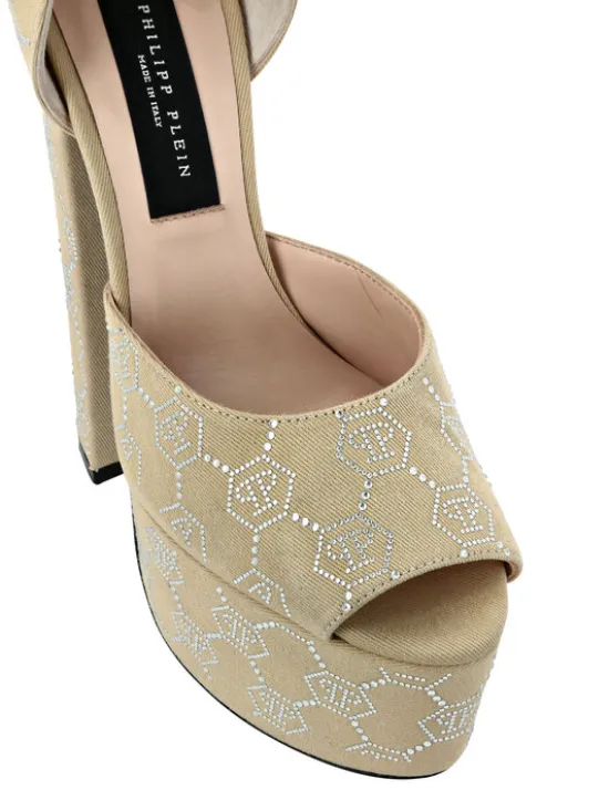 PHILIPP PLEIN Szpilki 11441 Beżowy