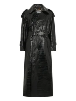 PHILIPP PLEIN Trencz 29066 Czarny Fitted Fit