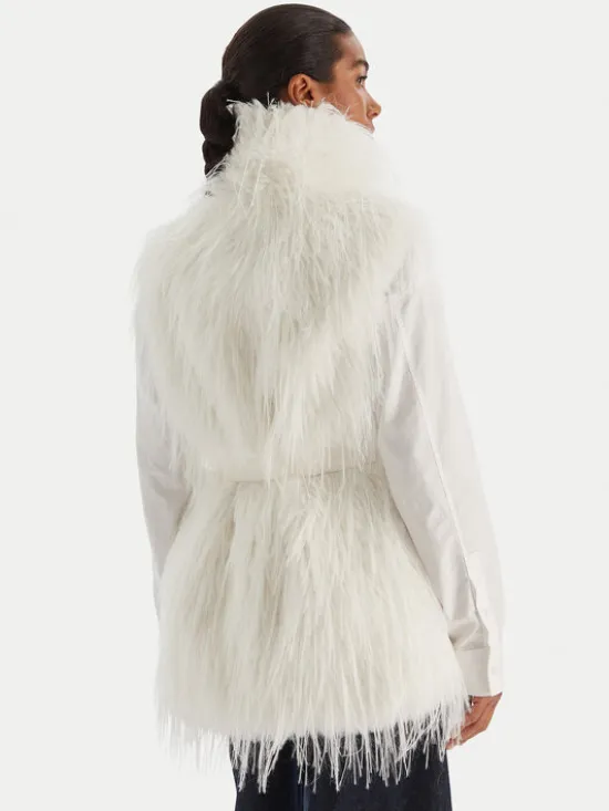 PINKO Futro 106044 A2ZO Z14 Biały Regular Fit