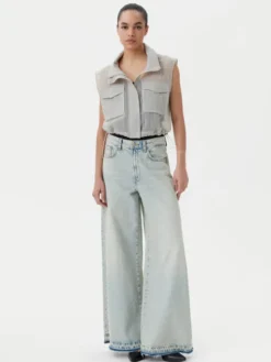 PINKO Kamizelka 104852 A2EK Szary Regular Fit