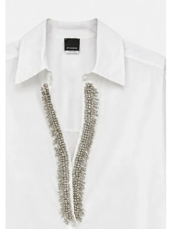 PINKO Koszula Capirai Camicia Biały Loose Fit