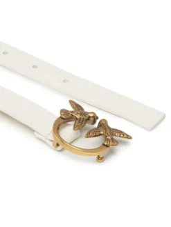 PINKO Pasek Damski Love Berry H2 Belt PE 23 PLT01 100143 A0R6 Biały