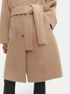 PINKO Płaszcz przejściowy 103836 A1ZN Beżowy Regular Fit