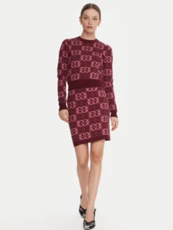 PINKO Spódnica mini Bang Bang 106040 A2YD Bordowy Slim Fit
