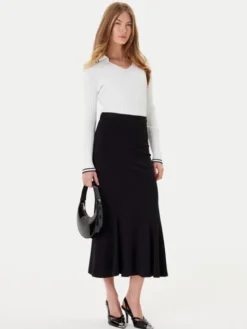 PINKO Sweter Linosa 105418 A2PS Biały Regular Fit