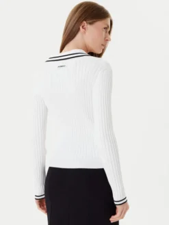 PINKO Sweter Linosa 105418 A2PS Biały Regular Fit