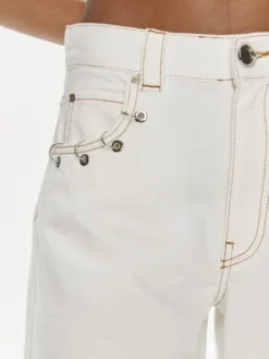 PINKO Szorty jeansowe Xmen 103626 A1VD Biały Regular Fit