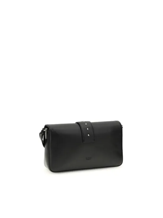 PINKO Torebka Black Leather Shoulder Czarny