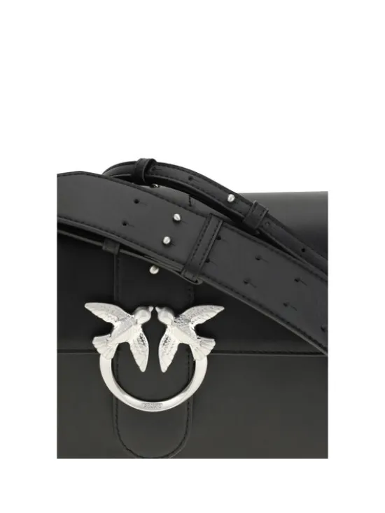 PINKO Torebka Black Leather Shoulder Czarny