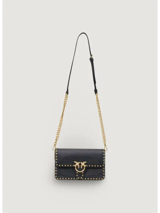 PINKO Torebka LOVE ONE SLOUCHY CL STUDS SMAL Czarny