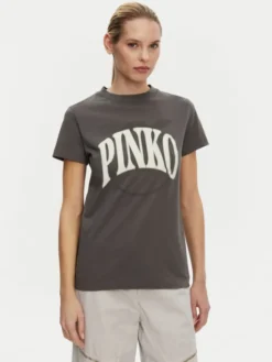 PINKO T-Shirt 101752 A2CT I63 Szary Regular Fit