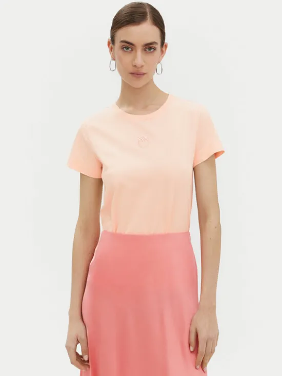 PINKO T-Shirt Bussolotto 100355 Różowy Regular Fit