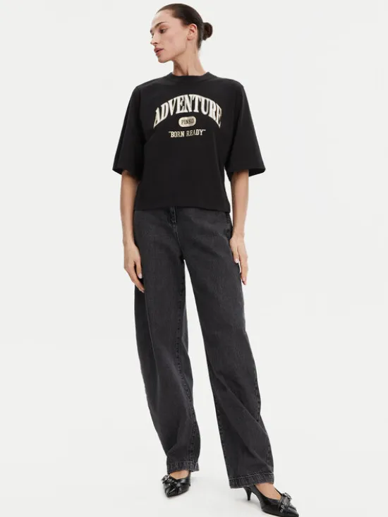 PINKO T-Shirt Niamey 104604 A2CS Czarny Regular Fit