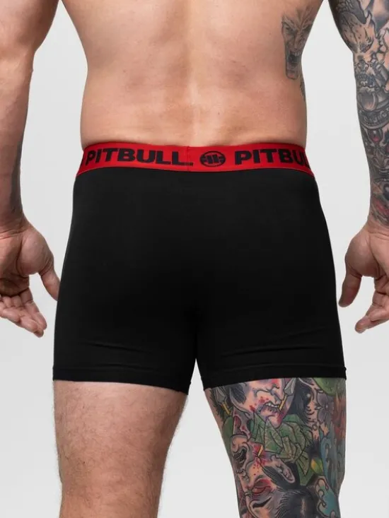 PITBULL Bokserki TAPE COLOR Czarny