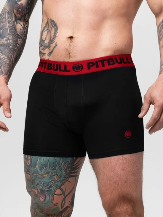 PITBULL Bokserki TAPE COLOR Czarny