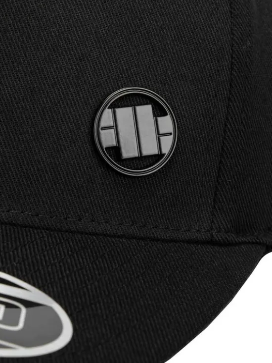 PITBULL Czapka z daszkiem Czapka Snapback 3D Metal Logo uniwersalny Czarny